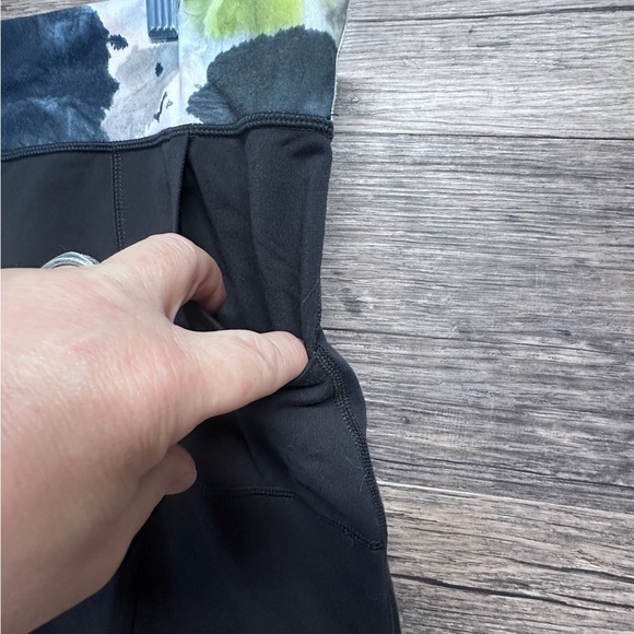 Lululemon Black Athletic Shorts with Multicolor Waistband - Picture 4 of 8